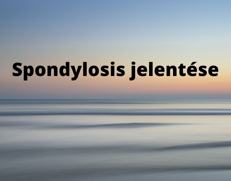 Spondylosis jelentése