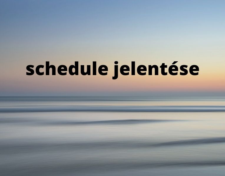 schedule jelentése